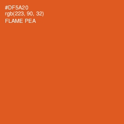 #DF5A20 - Flame Pea Color Image